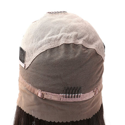 10A Brazilian Loose Deep Full Lace Wigs 130% Density Virgin Human Hair Wig for Black Women Natural Color 16Inch