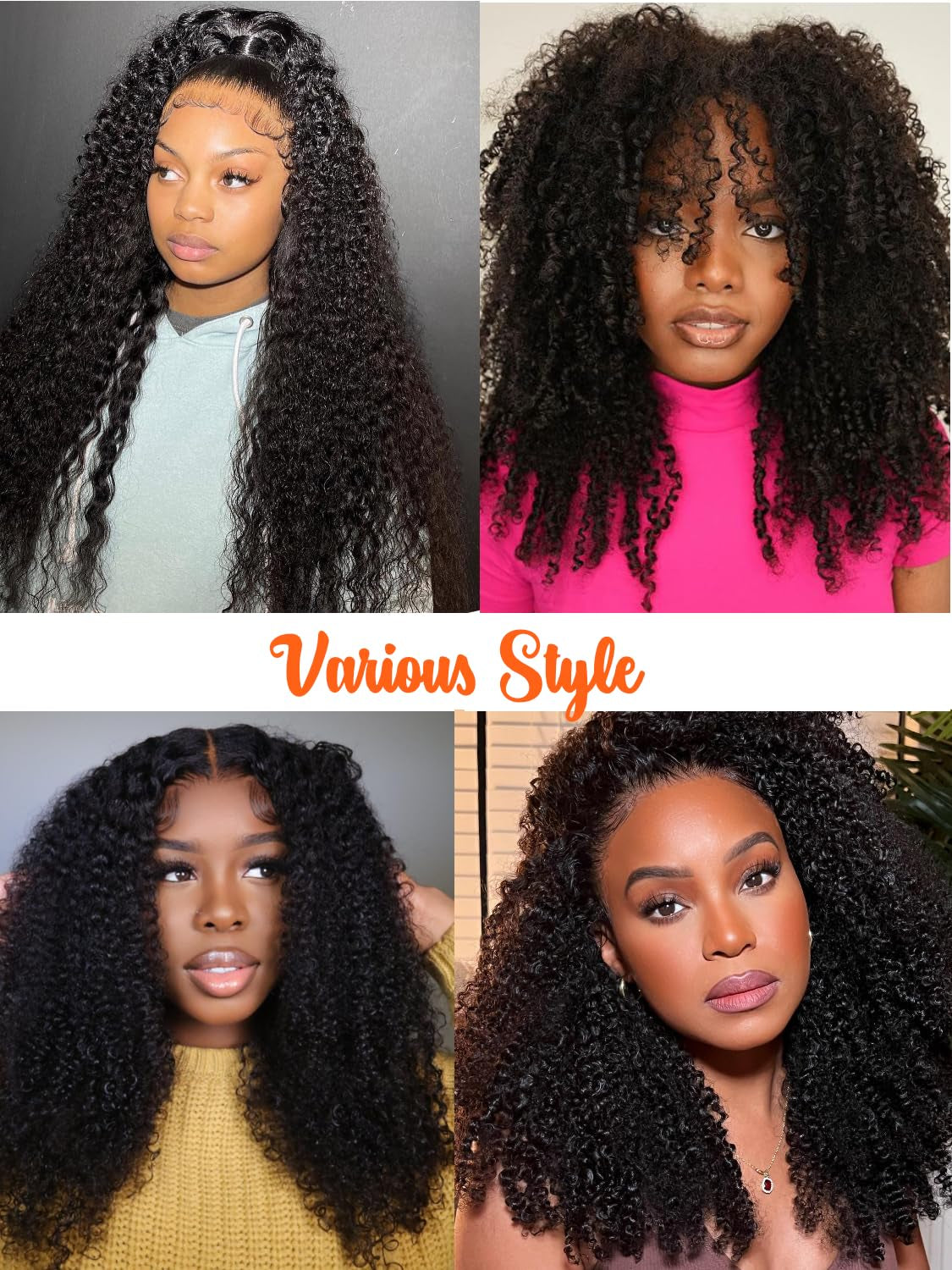 12A Bye Bye Knots Glueless Wig Kinky Curly 7X5 Pre Cut Lace Front Wigs Invisible Knots Virgin Human Hair HD Lace Frontal Pre Bleached Wig 180% Density 26 Inch