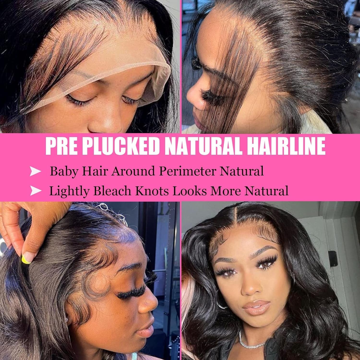 13X4 Lace Frontal Wigs Human Hair Body Wave 100% Unprocessed Brazilian Virgin Human Hair Wigs for Black Women 200% Density (20 Inch)