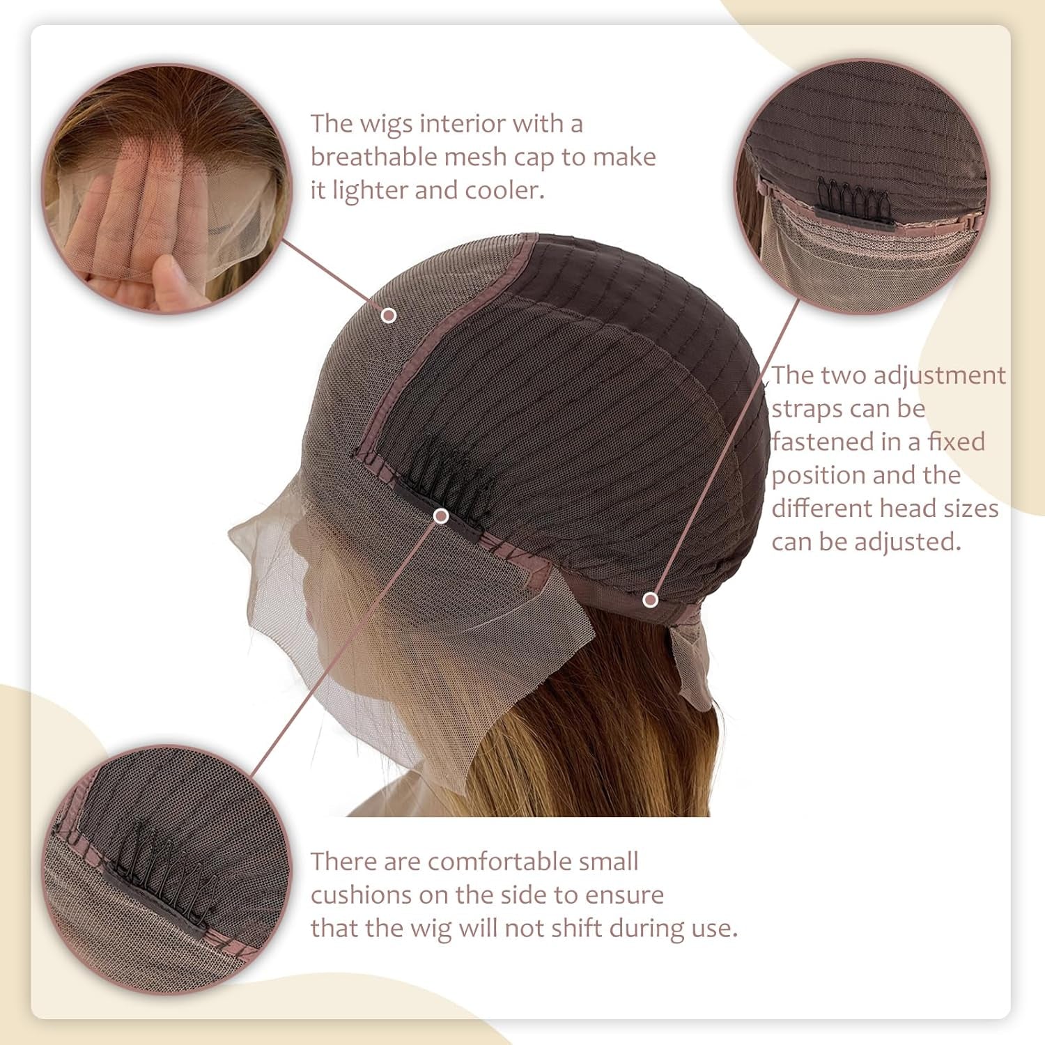 13X6 HD Transparent Lace Front Wigs 22 Inch Straight Lace Front Wigs Human Hair Pre Plucked Medium Brown to Medium Auburn Glueless Wigs Unprocessed Brazilian Virgin Human Hair with Baby Hair