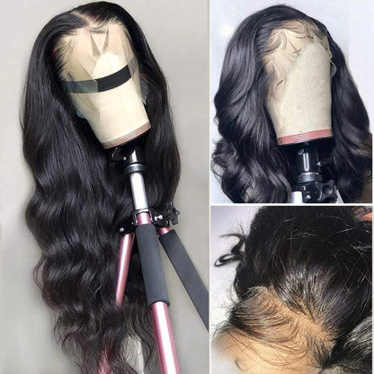 13X4 Lace Frontal Wigs Human Hair Body Wave 100% Unprocessed Brazilian Virgin Human Hair Wigs for Black Women 200% Density (20 Inch)