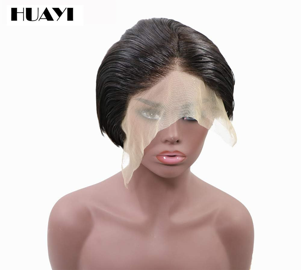 2024 Fashion Short 13X6 Front Lace Wigs Natural Black Short Wigs Top 10A Quality Human Hair Wigs Short Cut for Black Women
