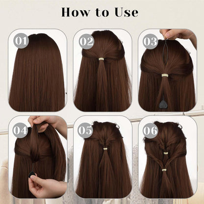 12PCS Hair Beader Tool for Hair Braids, Loading Beads on Hair Braids Beader Tool Quick Automatic Beads Loader Black Hair Bead Maker Threading Applicator Set for Hair Tail Ponytail Styling Maker