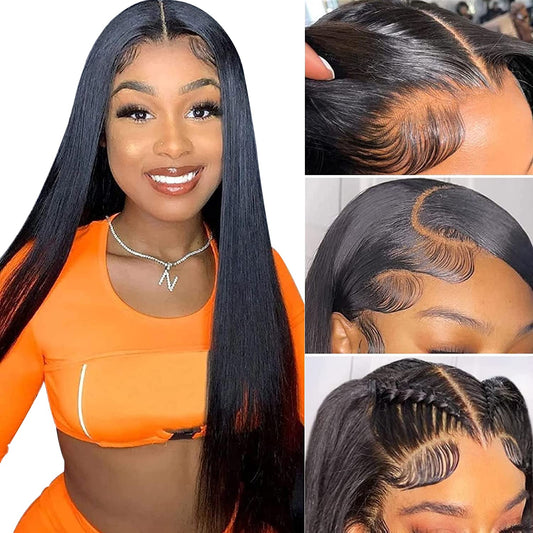 20 Inch 13X4 Lace Front Wigs Human Hair Pre Plucked 13X4 HD Lace Front Wigs Human Hair Pre Plucked Bleached Knots 13X4 Ear to Ear Lace Frontal Human Wigs for Women