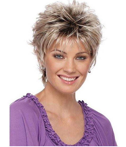 Womens Wigs for White Women Silver Wig Human Hair Short Wigs for Women Synthetic Wigs Grey Wig Natural Hair