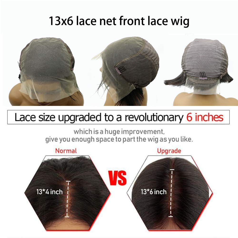 2024 Fashion Short 13X6 Front Lace Wigs Natural Black Short Wigs Top 10A Quality Human Hair Wigs Short Cut for Black Women